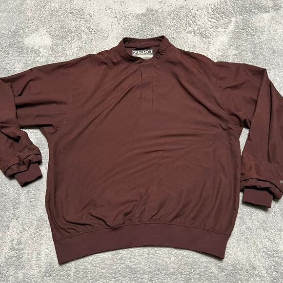 Zero Restriction Golf Jacket Mens Large Maroon Windbreaker *flaw - Picture 1 of 8